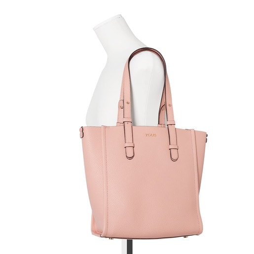 Pink-blue Leather Floriana Shopping bag