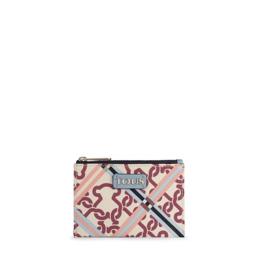 Beige-blue Mossaic Frames Change purse-Cardholder