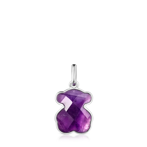 Silver and Amethyst Icon Color Pendant