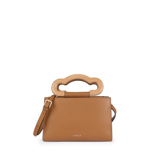 Small brown Leather Marlen City bag