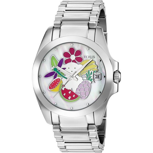 Steel Miranda Watch with Mother-of-pearl