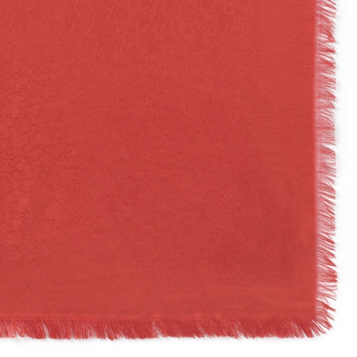 Czerwony żakardowy fular z kolekcji Kaos Mini