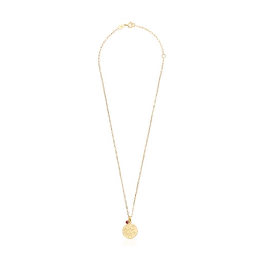 Silver Vermeil TOUS Good Vibes Mama Necklace with Ruby