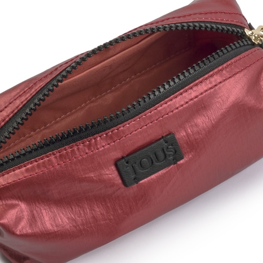 حقيبة أدوات التجميل Pleat Up متوسطة باللون الوردي