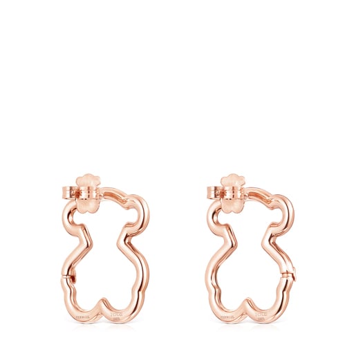 Boucles doreilles Hold ourson petites en Or Vermeil rose