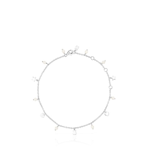 Silver and Pearls Cool Joy Anklet | TOUS