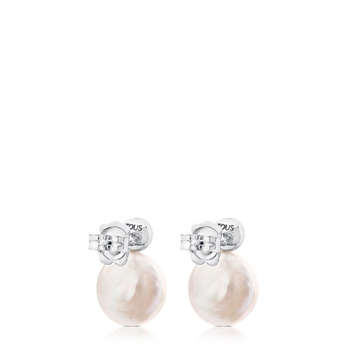 White Gold Alecia Earrings with Diamond and Pearl