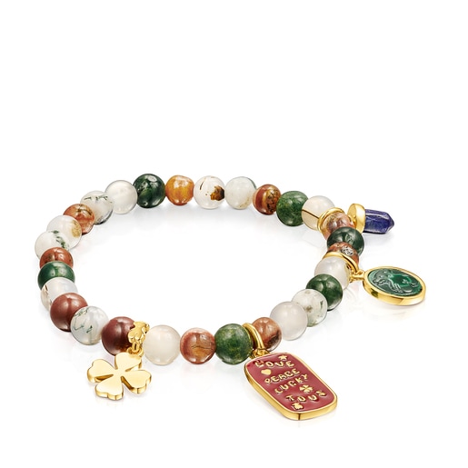 Bracelet TOUS Good Vibes en Argent Vermeil et Agates