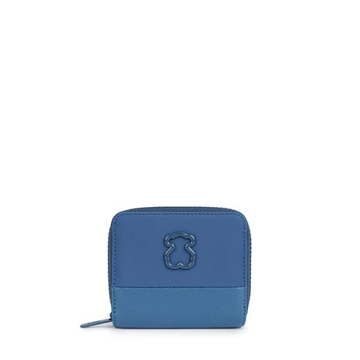 Kleine Brieftasche Laina aus Nylon in Blau