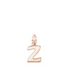 Alphabet letter Z Pendant in Rose Silver Vermeil