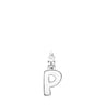 Alphabet letter P pendant in silver