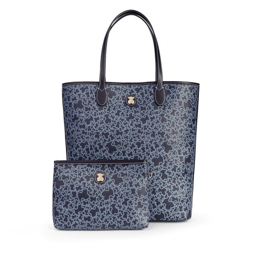 Große Shopping-Tasche Kaos Mini aus Leinen in Marineblau