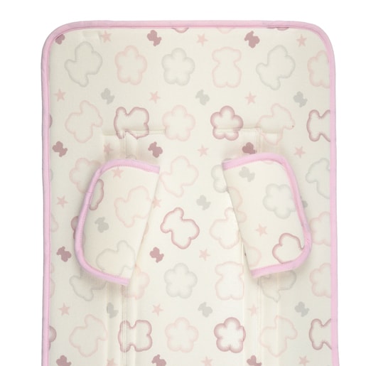 Seat Bears and Flowers stroller cover in pink