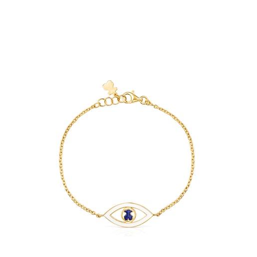 Pulsera ojo con baño de oro 18 kt sobre plata TOUS Good Vibes