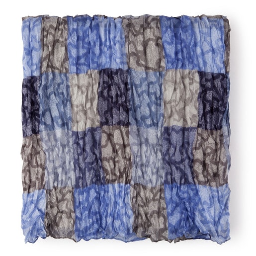 Foulard Kaos Cuadrados en color azul-marino