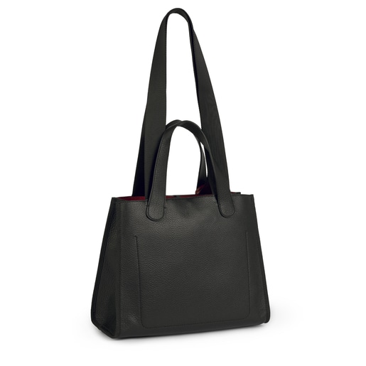 Medium leather black Leissa tote bag