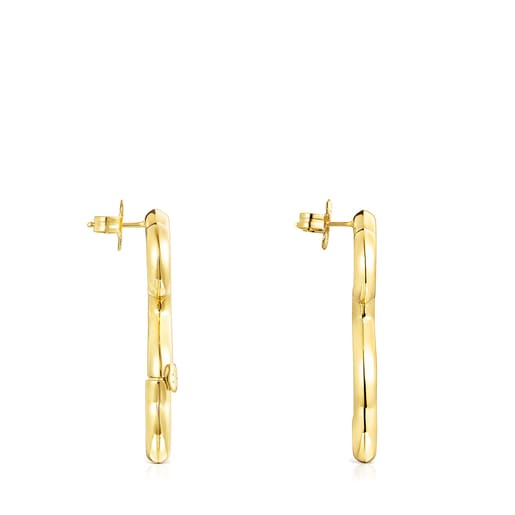 Large Hold Vermeil Bear Earrings | TOUS