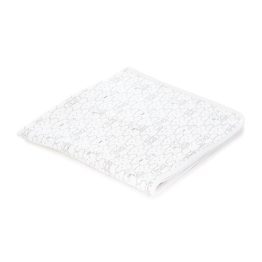 Mani Bear swaddle blanket in White