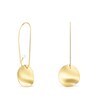 Long Silver Vermeil Nenufar petal Earrings with Pearls