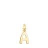 Μενταγιόν Alphabet από Χρυσό Vermeil με το γράμμα A