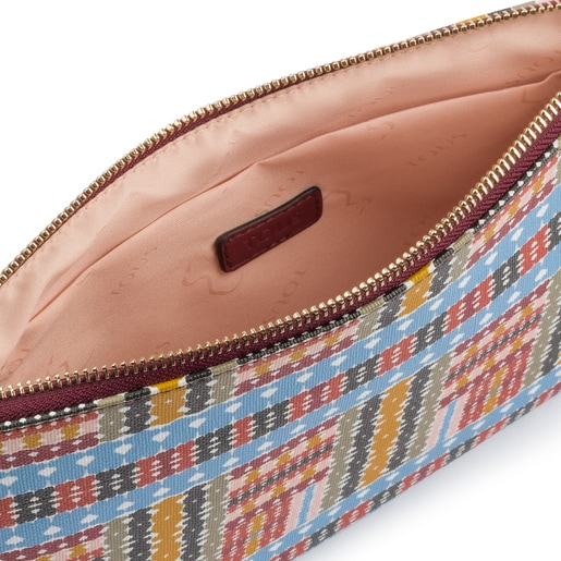 حقيبة يد صغيرة Alicya باللون العنابي وألوان متعددة