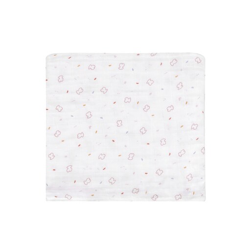 Microprint Bamboo Muslin blanket in one colour