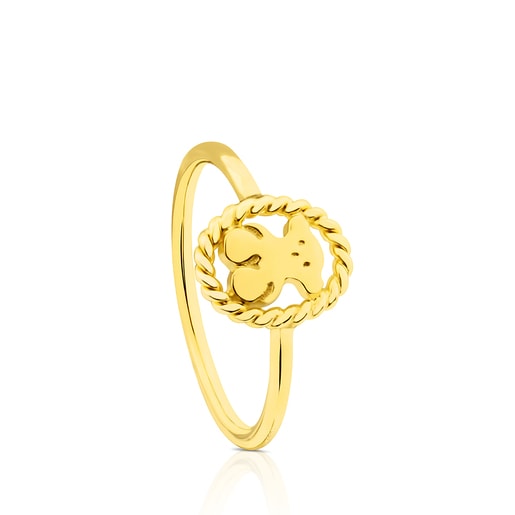 Vermeil Silver Camee Ring