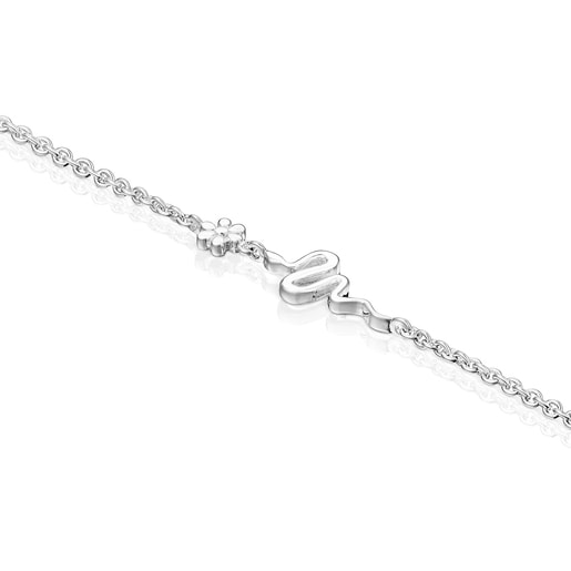 Pulsera Fragile Nature serpiente de plata