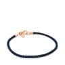 Bracelet TOUS Chokers en Argent Vermeil rose et cordon bleu
