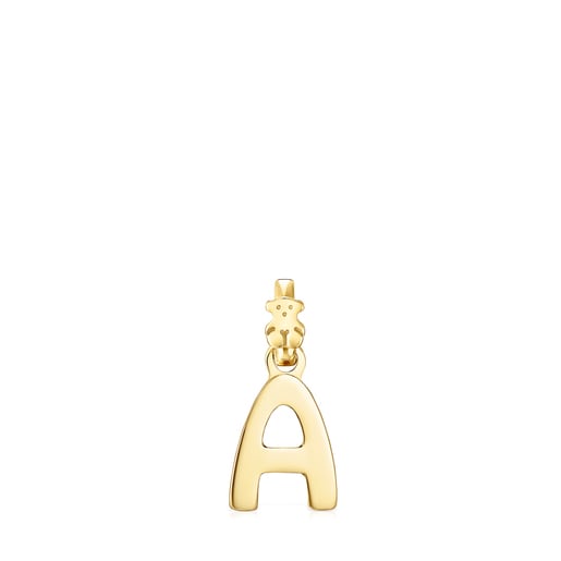 Alphabet-Anhänger A aus Vermeil-Gold