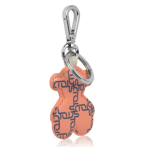Porte-clés Logogram Bear de couleur orange