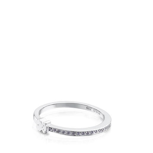 Anillo tous puppies oro blanco sale