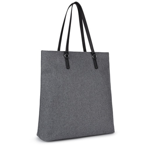 Large gray Real Jewel Shopping bag