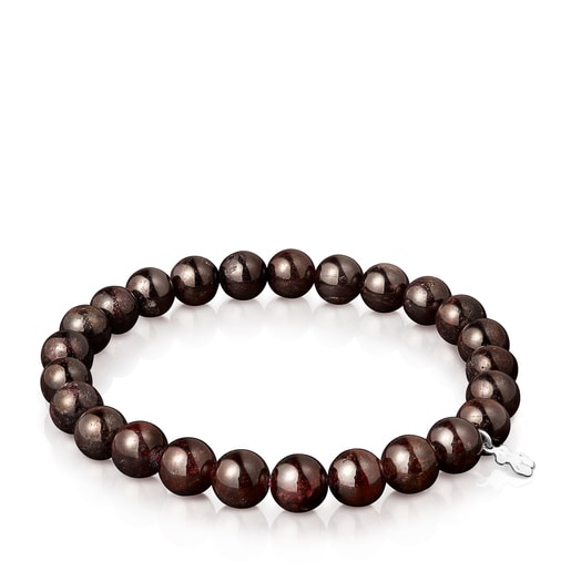 Garnet and Silver Color Bracelet