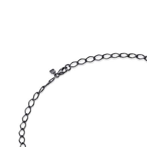 Collier ras du cou TOUS Chain losange en Argent dark silver