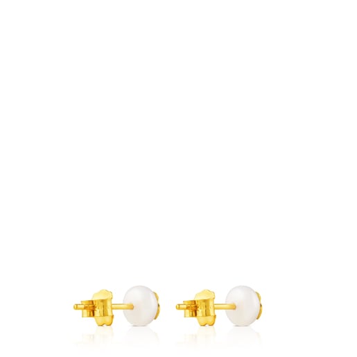 TOUS Gold TOUS Bear Earrings with Pearls | Westland Mall