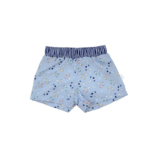 Flying swimming shorts in sky blue