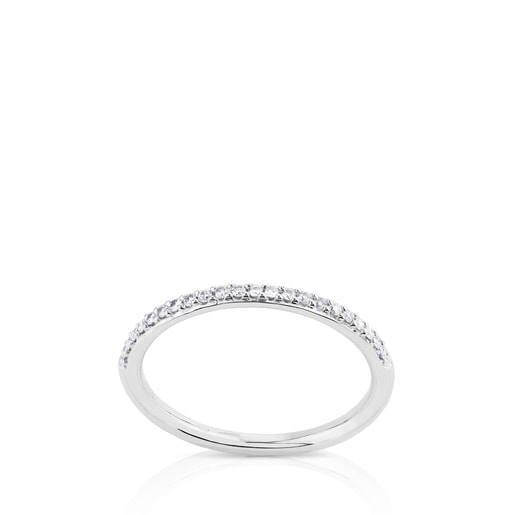 Les Classiques - pierścionek Tous z białego złota z diamentami