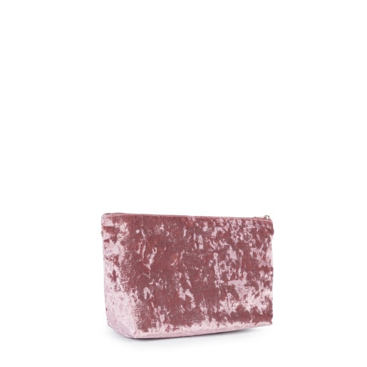 Small pink Velvet Kaos Shock Handbag