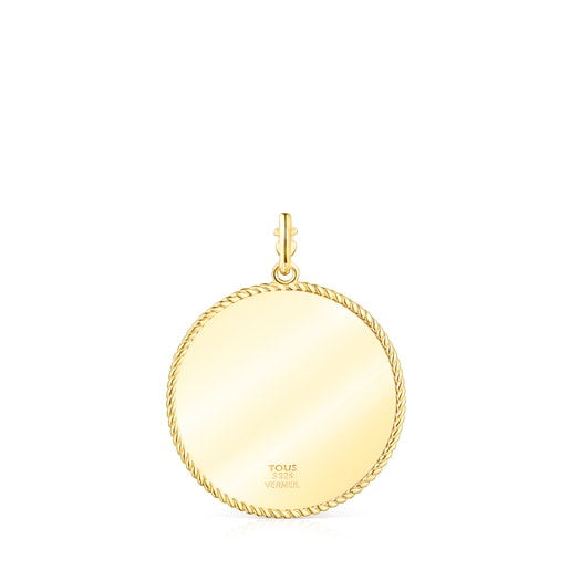 TOUS Large Silver Vermeil Minne Pendant