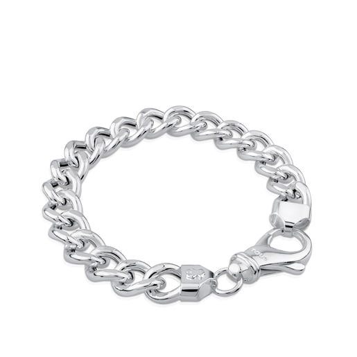 Silver TOUS Basics Bracelet curb chain