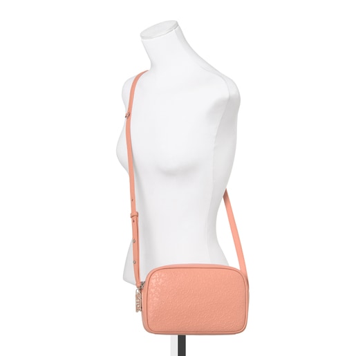 Small orange leather Sira crossbody bag