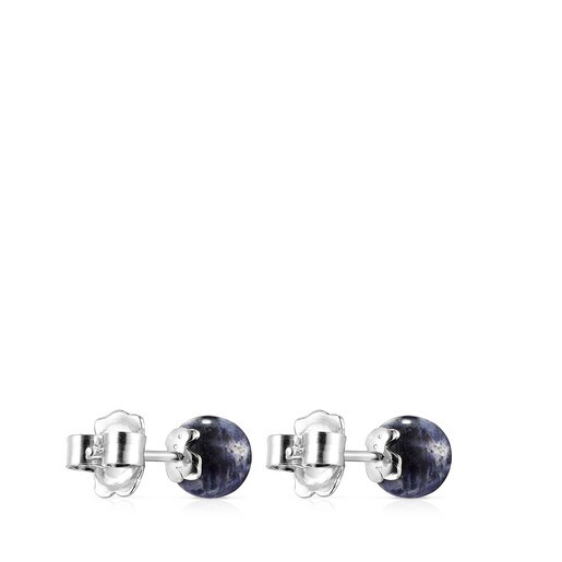 Color Earrings in Silver with Sodalite
