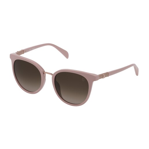 Pink Metal and Acetate Mesh Sunglasses