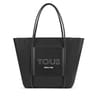 Большая сумка-shopping TOUS Empire из черной кожи