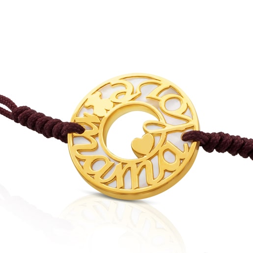 Gold TOUS Mama Bracelet with Mother-of-pearl