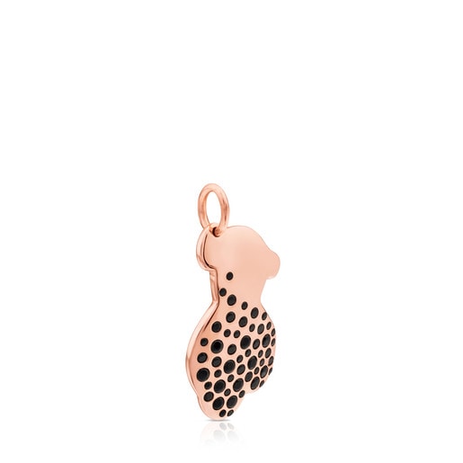 Pink Vermeil Silver Twist Pendant with Spinel
