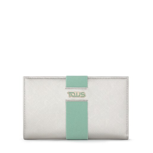 Large silver-colored New Essence Clutch bag