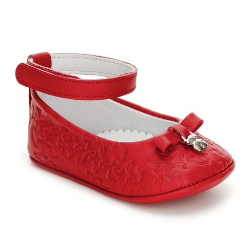 Mini Walk Mossaic ballet shoes in Red