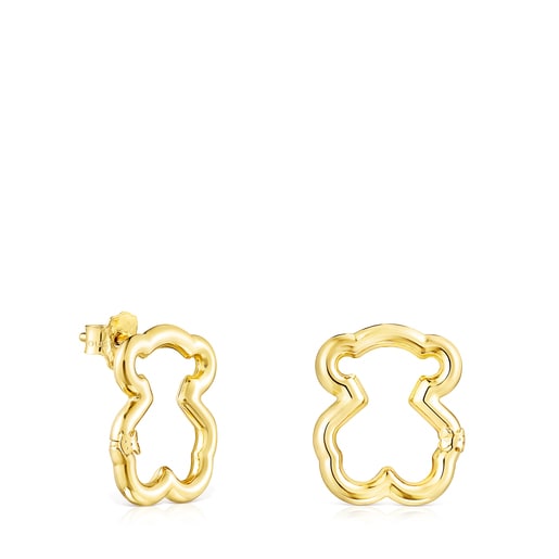 Gold Hold Bear Earrings